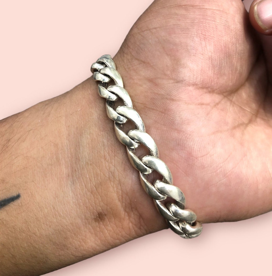 Miami Cuban Bracelet Cuban Link Bracelet 925 Silver Chain Chain & Link Bracelets Men Bracelet