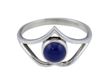 Natural Lapis Lazuli Ring, 925 Sterling Silver Ring, Statement Ring, Handmade Ring, Ring For Her, Bridesmaid Gift, For Mother, 8us Ring,