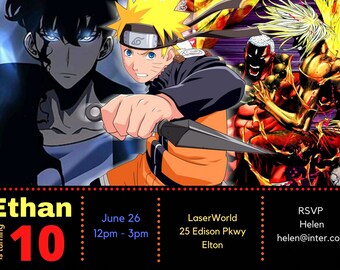 Naruto Invite Etsy