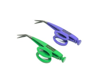 MS TOOLZ 2-PC 2.5" Sidehopper Assorted Jump Stitch Scissor Color Green and Purple