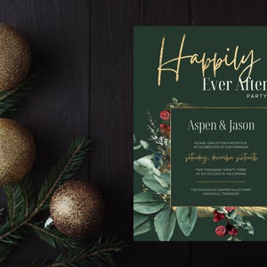 Winter Wonderland Reception Invitation | Happily Ever After Party |  Enchanting Elegance - ASPEN