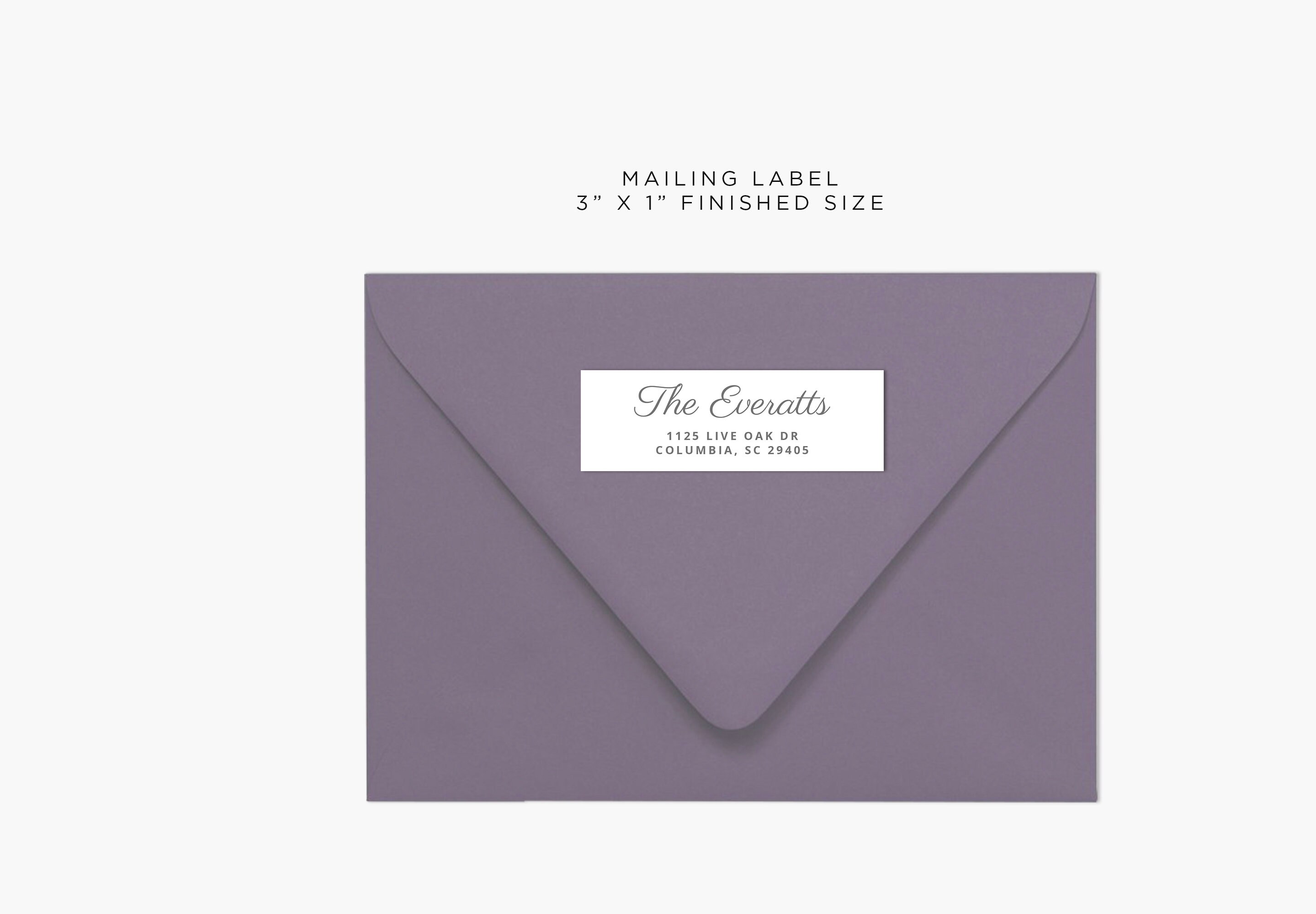KAYLA Elegant Wedding Invitation Mailing Label, Wedding Mailing Label
