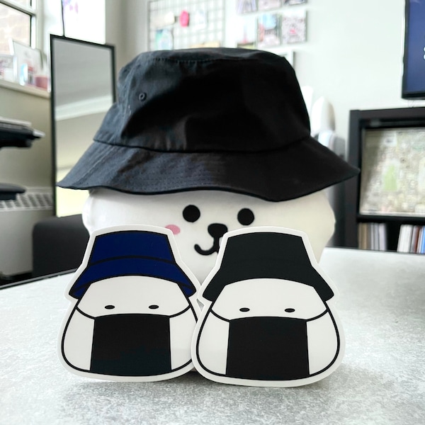 Bucket Hat Onigari Matte Vinyl Sticker