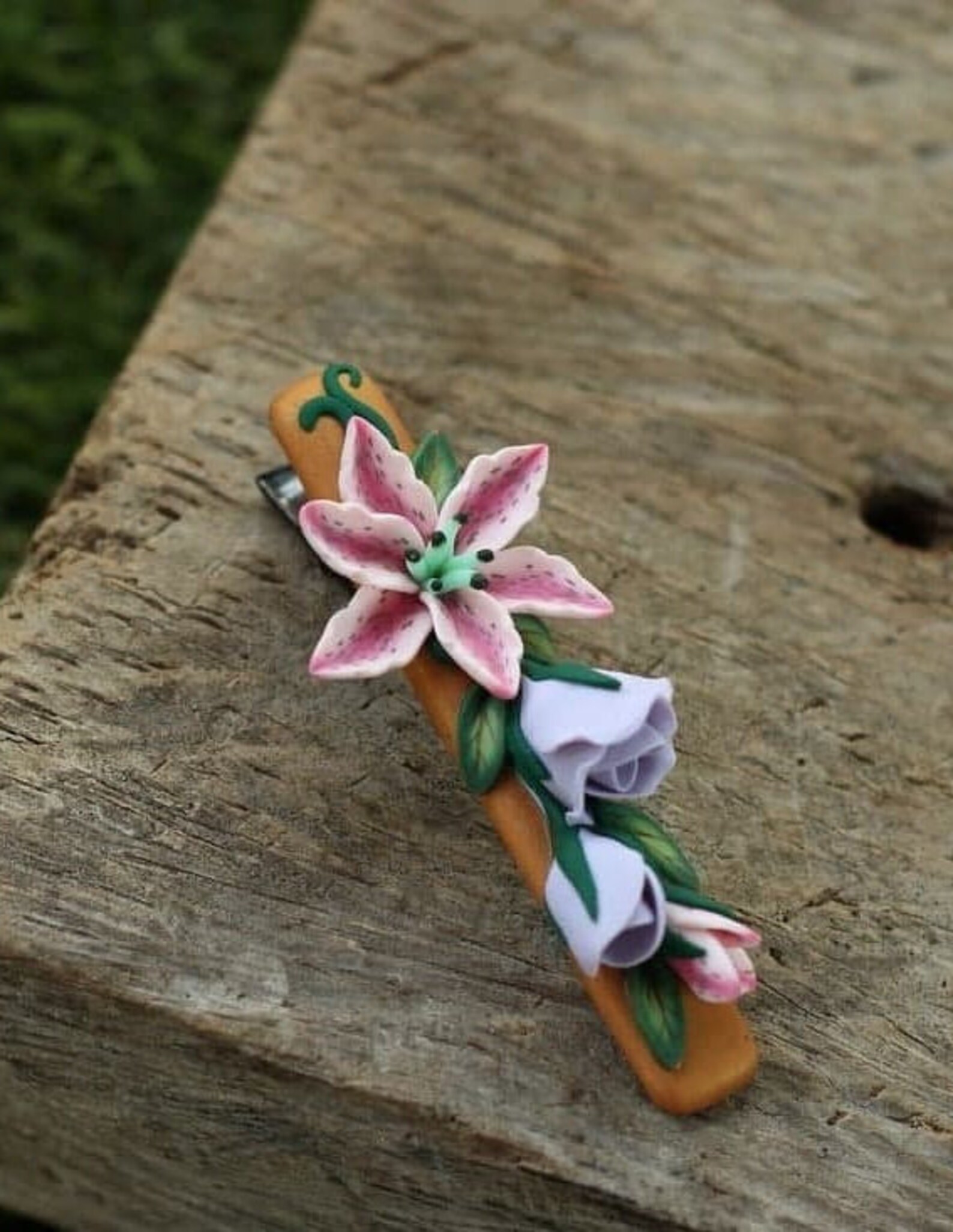 Polymer Clay Hair Accessories Handmade Floral Hair Clip Etsy