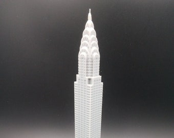 El edificio Chrysler, Nueva York, Manhattan, rascacielos, modelo impreso en 3D