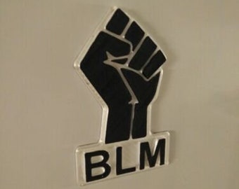 Black Lives Matter BLM Símbolo Emblema Imán de puño cerrado impreso en 3D