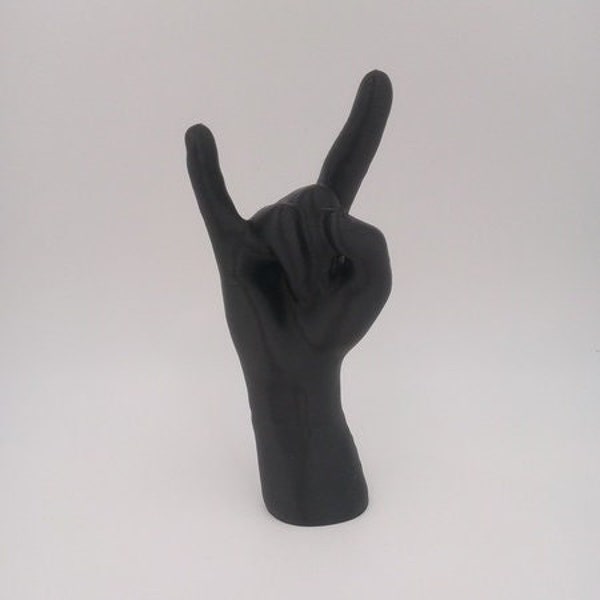 Sign of the Horns Hand Gesture Figurine Statue Sculpture 3D Printed - Pick Color