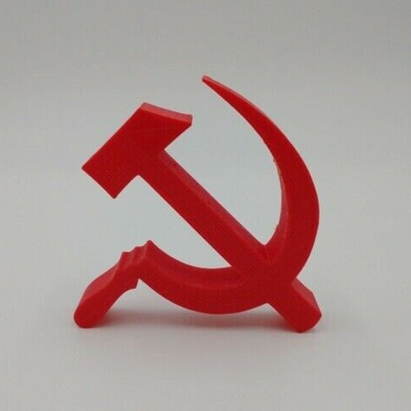 USSR Soviet Union Communism 3D Print Hammer and Sickle Sculpture Pick Size Color