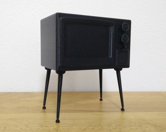 vintage Retro Old School Atompunk T.V. TV Television Set Model Figure Sculpture 1950s - Choix de couleur