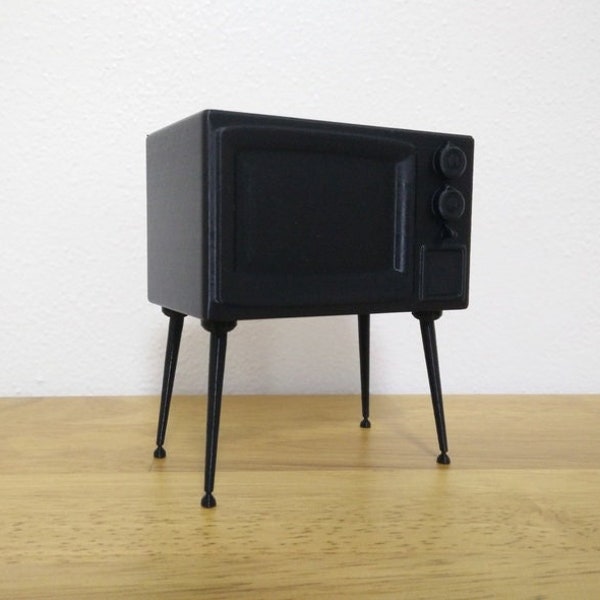 Vintage Retro Old School Atompunk T.V. TV Television Set Model Figure Sculpture 1950s - Choice of Color