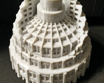 Tower of Babel Under Construction 3D Printed Architectural Model 4" - Many Color Options