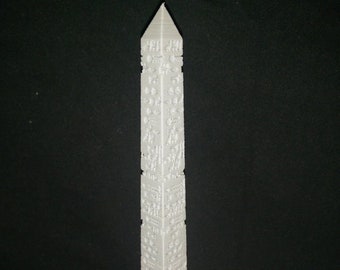 Obelisk with Hieroglyphs Cleopatra's Needle Ancient Egypt 3D Printed Model - Pick Size and Color