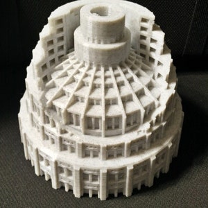 Tower of Babel Under Construction 3D Printed Architectural Model 4&quot; - Many Color Options