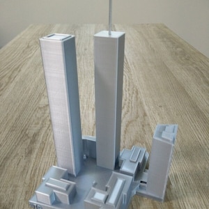 Original WTC World Trade Center Twin Towers New York City NY 6&quot; 1:3500 Scale Architectural Model - Many Color Options