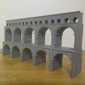 Maqueta arquitectónica del puente acueducto romano Pont du Gard (Francia): versión a elegir, múltiples opciones de color