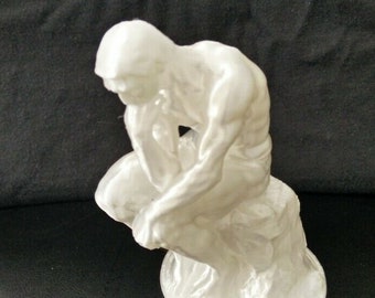 Le penseur Rodin, figurine imprimée en 3D, réplique de sculpture de 15 cm (6 po.) détaillée - Taille et couleur au choix