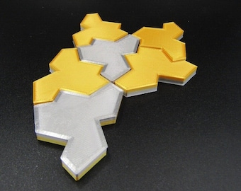 Einstein Tiles Tile Set Aperiodic Monotile Tiling Shape Math Geometry Two Tone 12 PCS
