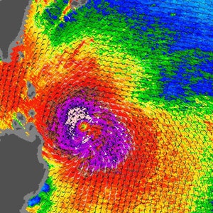 Typhoon Lupit Storm Wetter Karte Daten Chart Weltraum Satellit Poster Kunstdruck