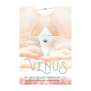 Visions of the Future - Venus Cloud 9 - Retro Future Space Travel Tourism Exploration Poster