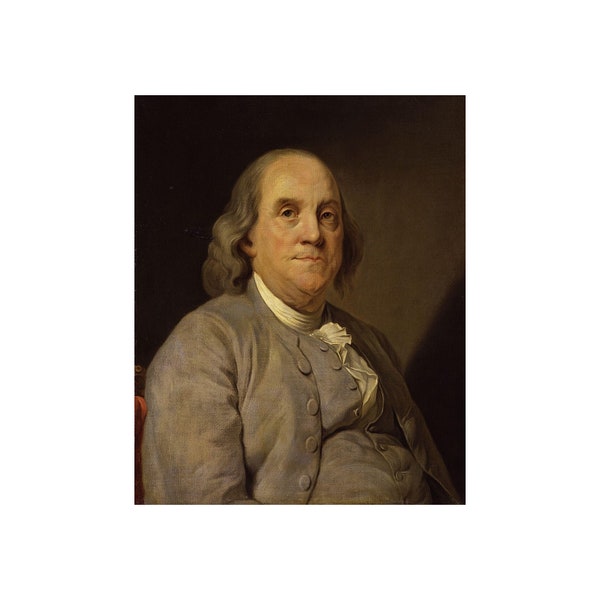 Benjamin Franklin Joseph Siffred Duplessis 1783 Peinture Affiche Imprimer