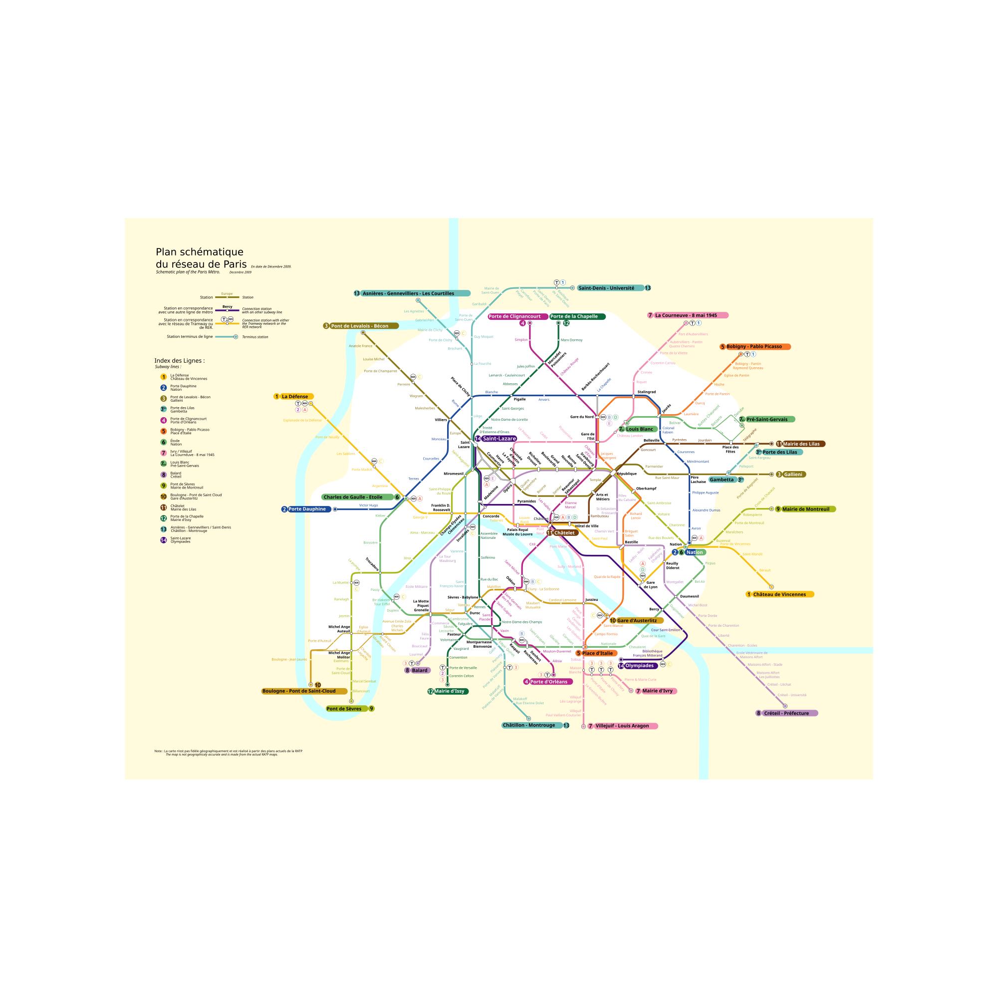 パリ フランス 地下鉄路線図 鉄道 - Etsy 日本
