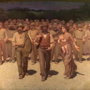 Il Quarto Stato The Fourth Estate Giuseppe Pellizza Painting Poster Art Print ROLLED CANVAS