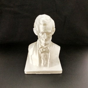 Abraham Lincoln 3D Printed Bust Statue Figurine Sculpture Civil War Choose Color