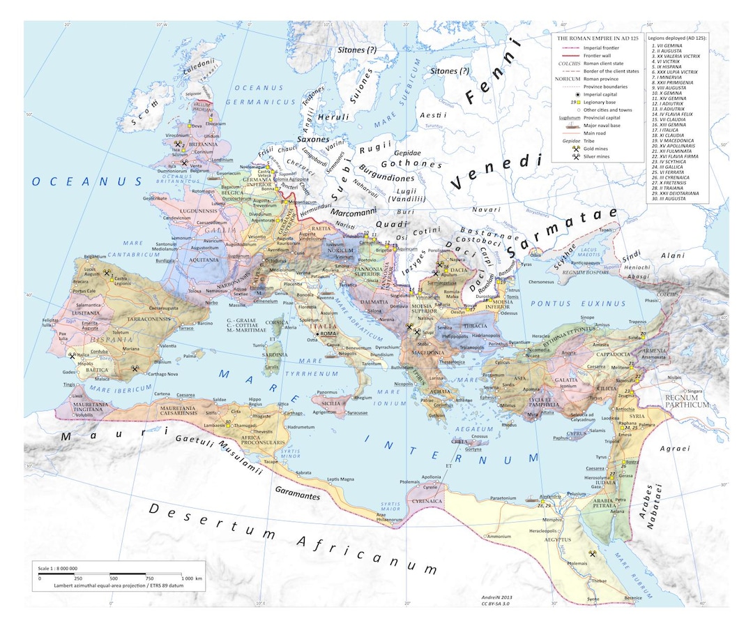 Roman Empire Political Map Latin Europe Rome Roads Hadrian Poster Art roman-empire-political-map-latin-europe-rome-roads-hadrian-poster-art