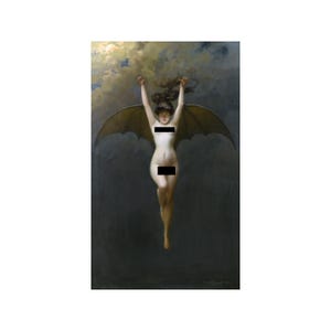 The Bat Woman La Femme Chauve-Souris Albert Joseph Pénot 1890 Painting Poster Print