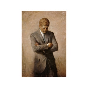 John F. Kennedy JFK by Aaron Shikler 1970 Art Painting Portrait Poster Print