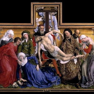 Descent from the Cross Deposition of Christ Weyden Painting Poster Art Print