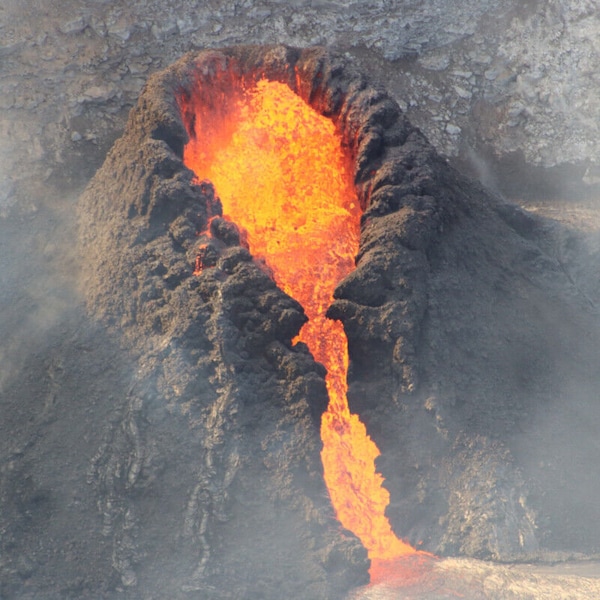 Lava Fountain Kilauea Summit Volcano Flow Hawaii Photo Poster Print