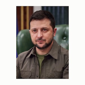 President Volodymyr Zelensky Portrait Ukraine Photo Poster Art Print