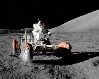 Apollo 17 Moon Car Lunar Roving Vehicle LRV Space Photo Poster Art Print