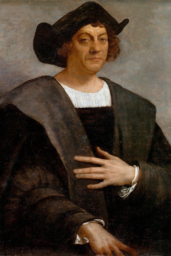 Christopher Columbus by Sebastiano del Piombo 1519 Art Painting Print