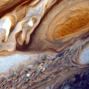 Clouds of Jupiter Great Red Spot Voyager 1 Probe Photo Poster Art Print