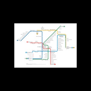 Athen Griechenland Metro System U-Bahn Diagramm Karte Zug Schiene Eisenbahn
