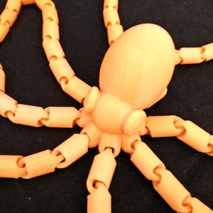 Octopus with Movable Articulated Tentacles 3D Printed Sculpture Statue 8&quot; - Choice of Size and Color