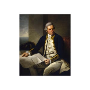 Captain James Cook 1776 Portrait Painting Art Poster Print