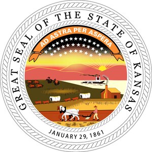 Seal of the State of Kansas United States Seals Poster Art Print