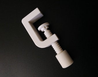 Small 3D Printed G C Clamp 3D Printed PLA 2.75 in Frame 1" Throat Depth B