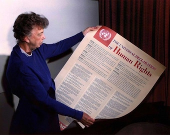 Eleanor Roosevelt Universal Declaration of Human Rights Photo Poster Colorized