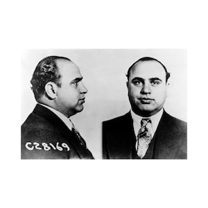 Al Capone Mugshot Portrait 1920s Gangsters Art Photo Poster Print