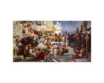 Nero's Torches Henryk Siemiradzki 1876 Ancient Rome Painting Poster Art Print