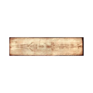 Shroud of Turin Jesus Christ Burial Cloth Restored Damage Removed Poster Print