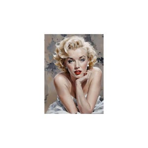 Marilyn Monroe Portrait Subdued Tones Painting-Style Poster Art Print 18 x 24 in
