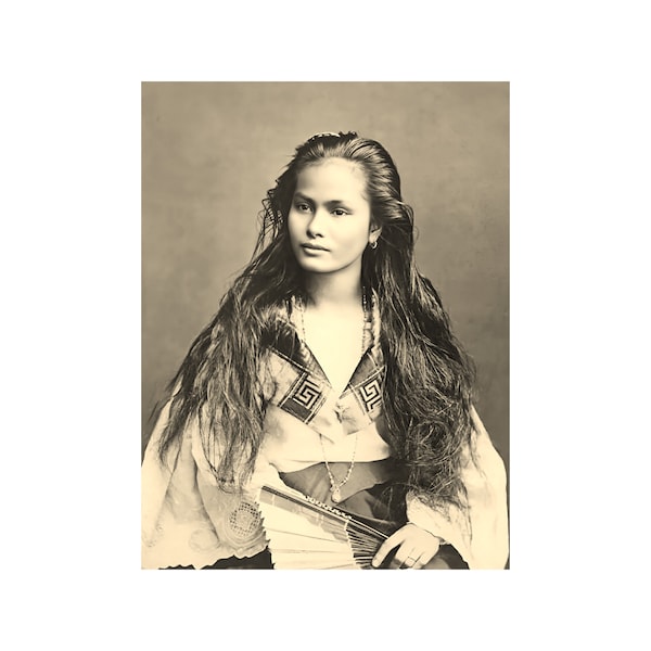 Mestiza de Sangley Mona Lisa von den Pazifikinseln Foto Poster Kunstdruck
