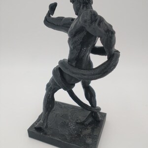 Athlete Wrestling a Python 3D Print Sculpture Statue Figure Figurine ...