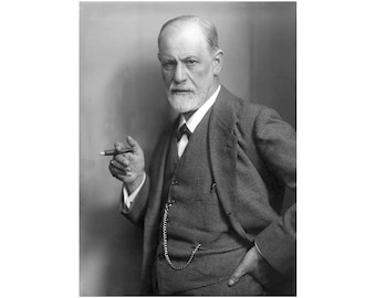 Sigmund Freud by Max Halberstadt Psychoanalysis Photo Poster Art Print