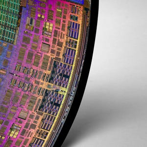 CPU Microprocessor Microchip Chip Die Silicon Magnified Photo Poster Art Print image 2